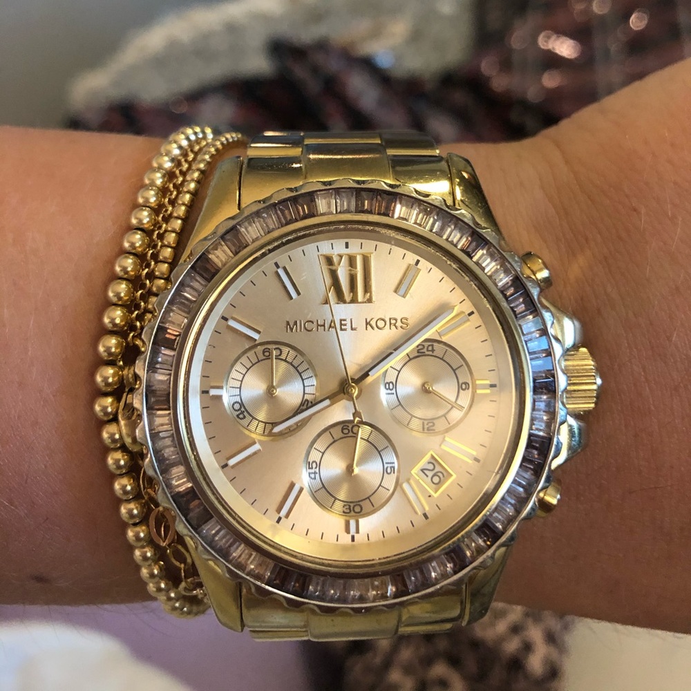 Large Face Michael khors watch gold